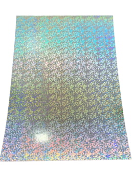 PAPEL LAMINADO 250G HOLOGRAFICO PRATA 10 C/9F